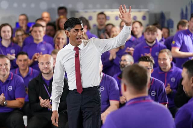 Prime Minister Rishi Sunak hosts a PM Connect event at the Currys Repair Centre. PIC: Joe Giddens/PA Wire
