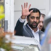 First Minister Humza Yousaf leaving Bute House, the official residence of First Minister, after he announced that he will resign as SNP leader. PIC: Jane Barlow/PA Wire