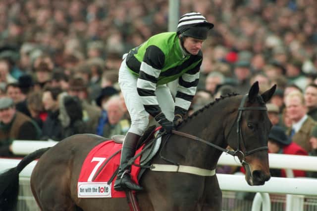 Famous win: Mark Dwyer and Jodami won the 1993 Cheltenham Gold Cup for late North Yorkshire trainer Peter Beaumont.