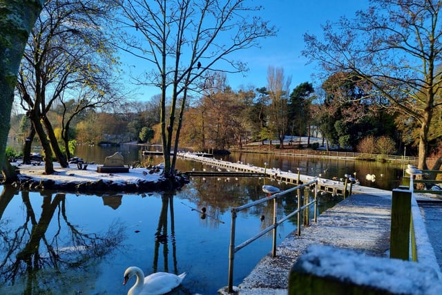 Wintry scenes at The Mere, Scarborough.
picture: Carly Swift.