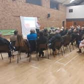 Residents attending a public meeting over plans for an asphalt plan beside the Allerton Park incinerator Picture: LDRS
