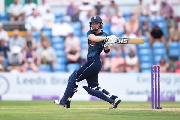 Action from the previous England women's international at Headingley in 2018 as Heather Knight hits out against New Zealand. Photo by Nathan Stirk/Getty Images.