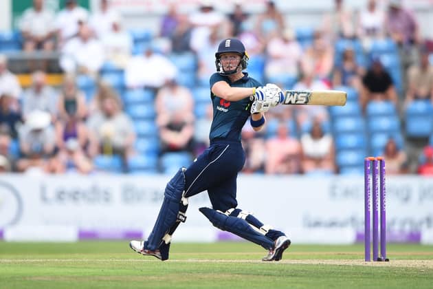Action from the previous England women's international at Headingley in 2018 as Heather Knight hits out against New Zealand. Photo by Nathan Stirk/Getty Images.