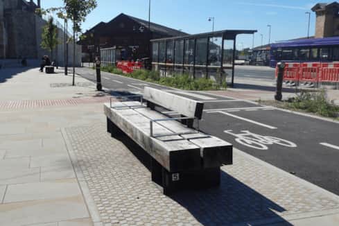 Cycle Lanes at York Station. Picture is from City of York Council