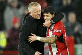 DEMANDS: Sheffield United manager Chris Wilder with Gustavo Hamer