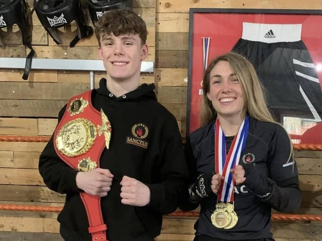 Dylan and Emily of Sanctus Boxing Club Brighouse
