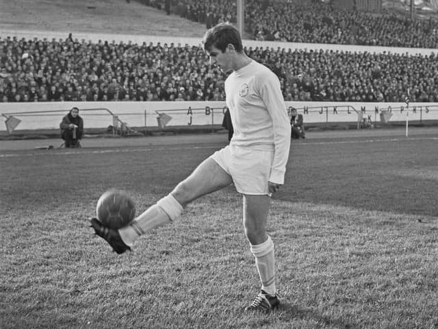 LEGEND: Peter Lorimer - pictured playing for Leeds United against Chelsea at Stamford Bridge in November 1965. The score was 1-0 to Chelsea. Picture: Getty Images.