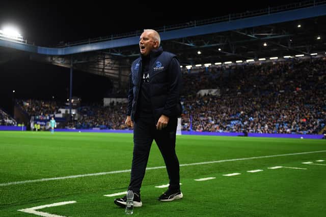 Sheffield Wednesday caretaker boss Matt Hamshaw, pictured on the touchline against Cambridge United. Picture: Steve Ellis