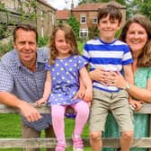 Farmers Emma and Rob Sturdy, of Eden Farm, Old Malton, North Yorkshire, are tenant farmers and at the moment fighting to save their farm. Pictured Rob and Emma Sturdy, with their children Lizzie and Sebastian.