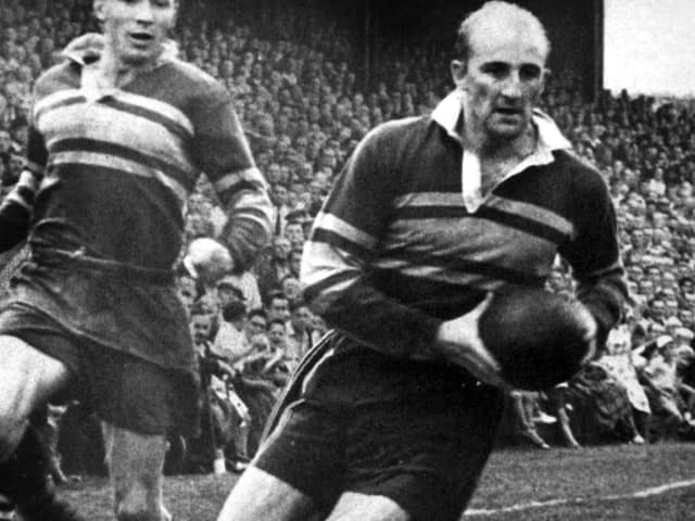 Leeds Rugby League Player Lewis Jones in his playing days. He died aged 92,
