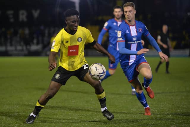 MISSED TARGET: But Harrogate Town have told Huddersfield Town they are keen to bring Brahima Diarra back to Wetherby Road in future