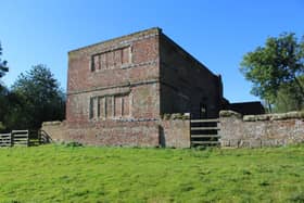 Elmswell Old Hall was built in the 1600s and is now a managed and conserved ruin