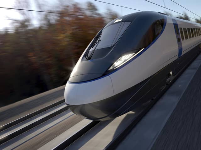 An early visualisation of a HS2 train. PIC: HS2/PA Wire