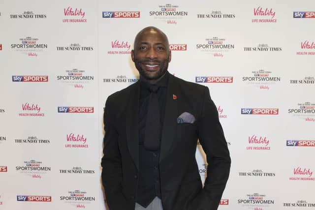 Sky Sports boxing pundit Johnny Nelson. (Photo by Sky Sports / Andrea Southam via Getty Images)