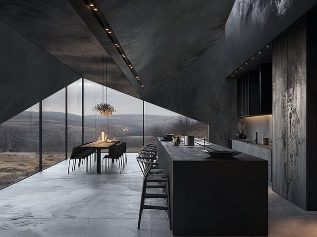 Artist impression of the interior of the proposed Dwellinghouse, in Ilkley, near Bradford.