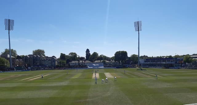 Action from the opening day in Chelmsford where Yorkshire are seeking to gain their second victory of the Championship campaign.