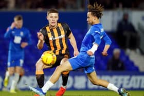 Hull City's Greg Docherty and Birmingham City's Romelle Donovan (right) in action during the FA Cup 3rd round replay (Picture: Mike Egerton/PA)