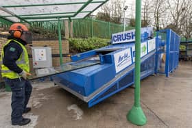 The crushing machine that helps Morley Glass to recycle glass instead of sending it to landfill. Photo: Morley Glass.