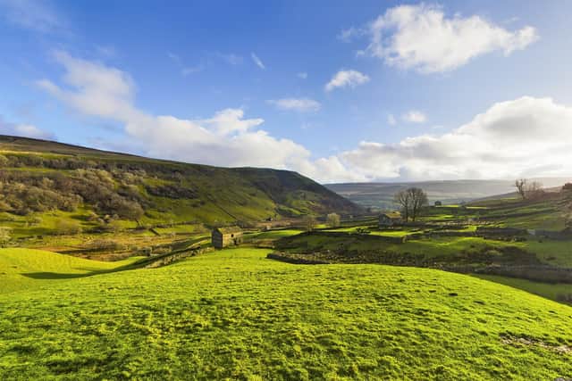 The property comes with sensational views over Swaledale