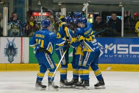 ONWARDS: Leeds Knights kept their hopes of an NIHL National double alive with a 7-3 win over Swindon Wildcats in Coventry. Picture courtesy of Chris Callaghan.