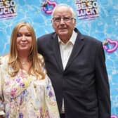 Pete Waterman with I Should Be So Lucky writer Debbie Isitt.
