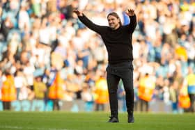Daniel Farke at full time after Leeds United's victory over Bristol City. Picture: Bruce Rollinson.