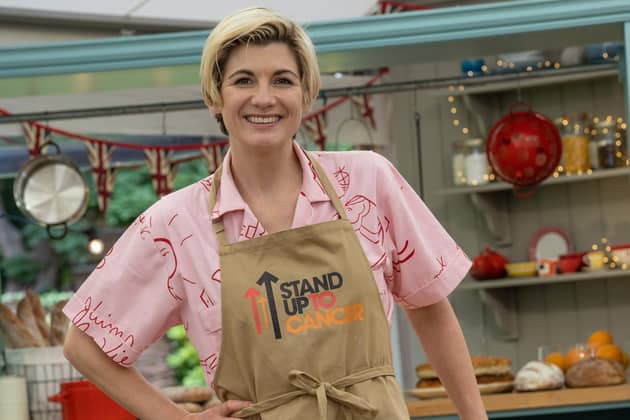 Jodie Whittaker in The Great Celebrity Bake Off for Stand Up To Cancer. Credit: Channel 4 / Mark Bourdillon / Love Productions.
