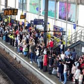 A file photo of rail passengers at Leeds Railway Station. PIC: Simon Hulme