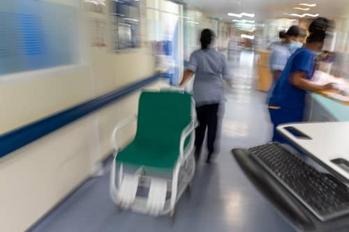 Staff on a NHS hospital ward. PIC: Jeff Moore/PA Wire