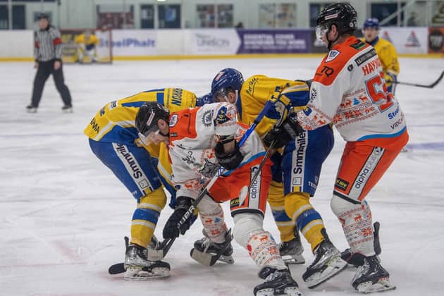 LOW POINT: Sheffield Steeldogs have seen their bid to make the NIHL National play-offs hampered by a run of poor form.  Picture: Tony Johnson.