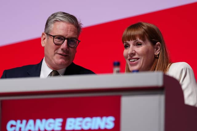 Prime Minister Sir Keir Starmer and Deputy Prime Minister Angela Rayner during the Labour Party Conference in Liverpool. Picture: Peter Byrne/PA Wire
