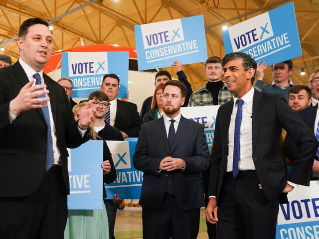 Happier times: Lord Ben Houchen with Prime Minister Rishi Sunak in Teesside following his re-election as Tees Valley Mayor last week. PIC: Owen Humphreys/PA Wire