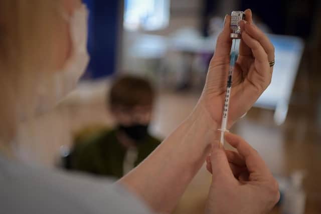 A vaccine is prepared. (Pic credit: Finnbarr Webster / Getty Images)