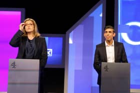 Conservative party leadership contenders Penny Mordaunt and Rishi Sunak in July.