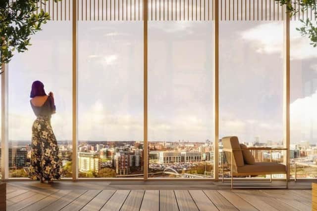 An artist's impression of Sky Gardens, which will be built on the site of Midland Mills in Leeds