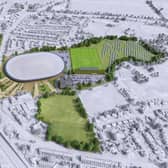Plans for what the redevelopment Odsal Stadium site could look like.