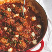 Spiced Lamb Meatballs in a Smoky Shallot and Tomato Sauce