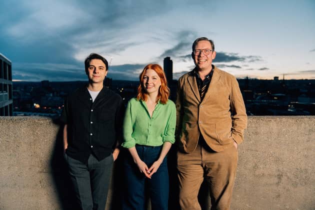 Crossed Wires co-founders Dino Sofos, Alice Levine and James O'Hara.
