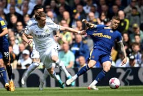 HELD BACK: A hamstring injury has stopped Patrick Bamford (left) playing for Leeds United this season