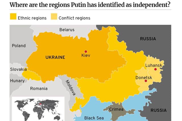 These are the countries Putin has identified as independent.
