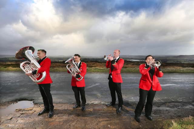 Picture : Lorne Campbell / Guzelian. Members of Hade Edge Brass Band, which will perform at Holmfirth Arts Festival
