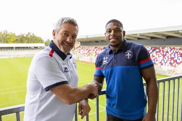 Jermaine McGillvary, right, has joined the Belle Vue revolution. (Photo: Wakefield Trinity)