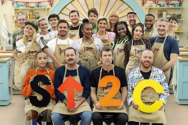 Contestants in The Great Celebrity Bake Off for Stand Up To Cancer. Picture: Channel 4 / Mark Bourdillon / Love Productions.