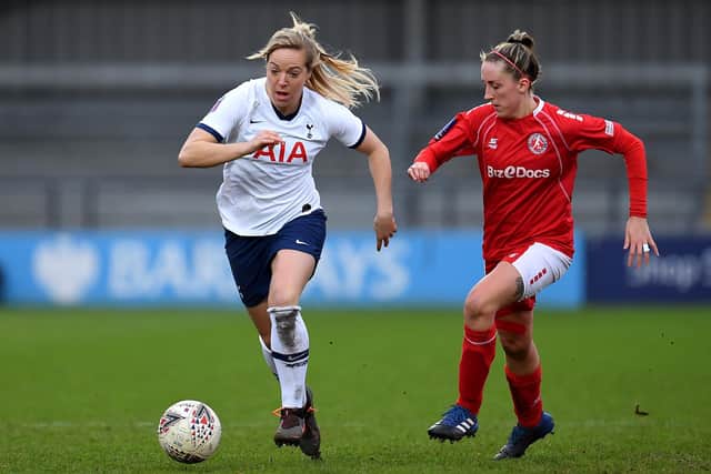 Rebecca Hornsey of Barnsley in action against Tottenham in the FA Cup fourth round two years ago. (Picture: Justin Setterfield/Getty Images)