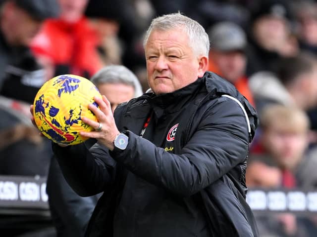 Sheffield United manager Chris Wilder, pictured during the Premier League match against West Ham United at Bramall Lane last season. Photo by Michael Regan/Getty Images.