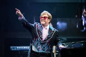 Elton John at First Direct Arena, Leeds. Picture: Ben Gibson.  © 2023 HST Global Limited.  Rocket Entertainment