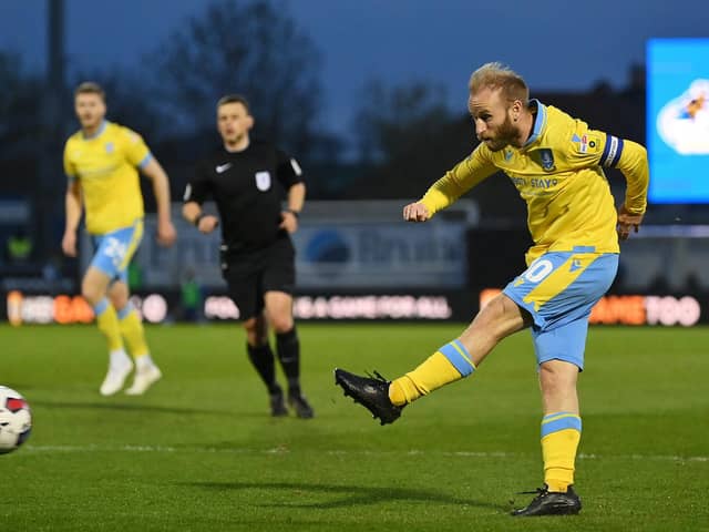 GET IN: Sheffield Wednesday's Barry Bannan of Sheffield Wednesday scores the visitors first goal against Bristol Rovers at the Memorial Stadium Picture: Dan Mullan/Getty Images