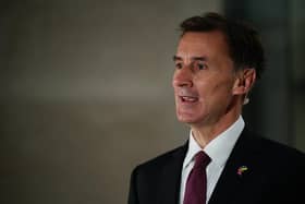 Chancellor of the Exchequer Jeremy Hunt gives a television interview the morning after his autumn statement, outside the BBC studios in central London. Picture date: Friday November 18, 2022.