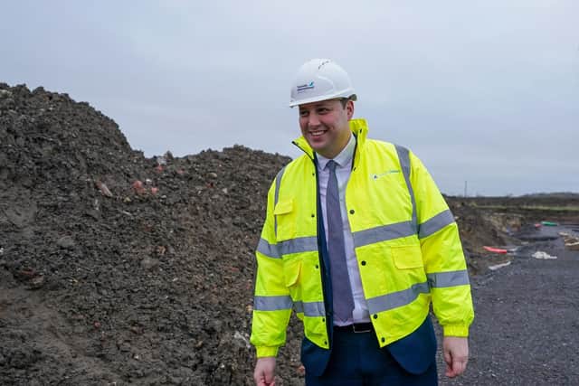 Tees Valley Mayor Ben Houchen visits the site of the new Airbourne Colours facility under construction at Teesside International Airport on January 11, 2024 in Darlington, England. (Photo by Ian Forsyth/Getty Images)