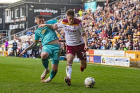 FREEDOM:  Matty Foulds is encouraged to get forward by Bradford City manager Mark Hughes